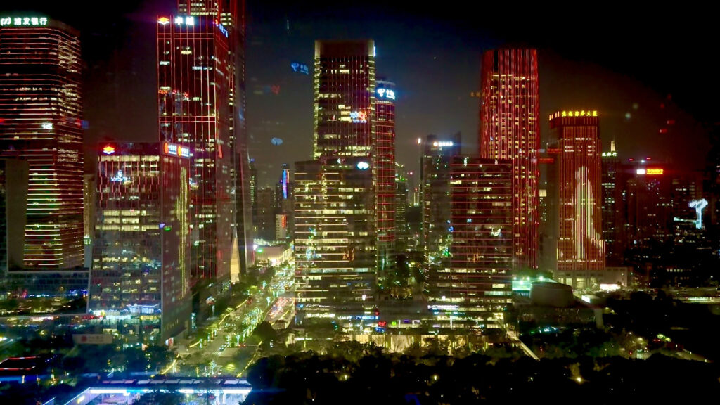 シェラトン深セン福田ホテルのパノラマビューから見える夜景2