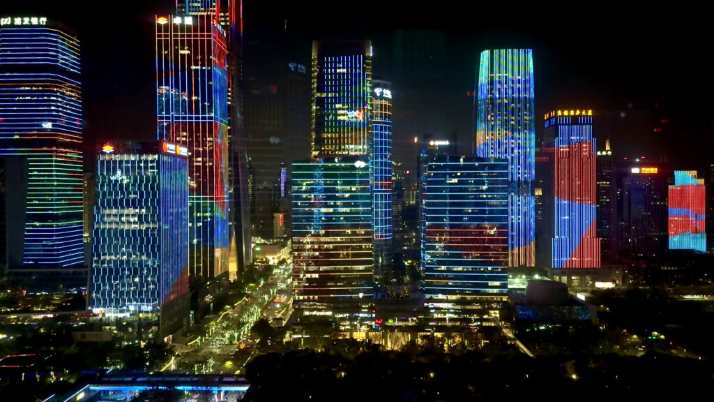 シェラトン深セン福田ホテルのパノラマビューから見える夜景3
